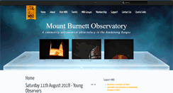 Desktop Screenshot of mtburnettobservatory.org