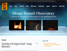 Tablet Screenshot of mtburnettobservatory.org